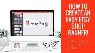 How to create an easy Etsy shop banner  | How to legally source graphics! | Create an Etsy Shop!