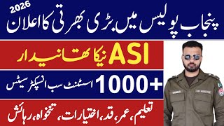 Punjab Police Assistant Sub Inspector Jobs 2026asi 1000 Seats In Punjab Policehow Apply In Police 