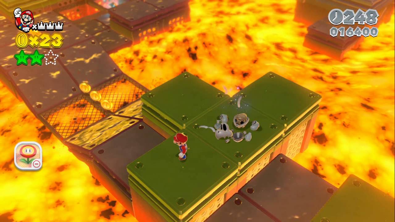 Super Mario 3D World 7-7 Green stars/Stamp - Estrellas Verdes/Sello