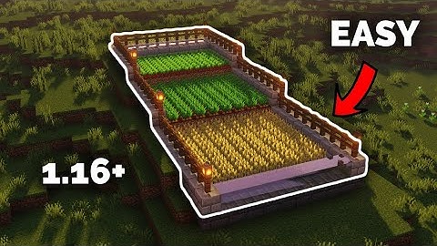 Minecraft How to Make an EASY Semi-Automatic Crop Farm 1.20+ Tutorial