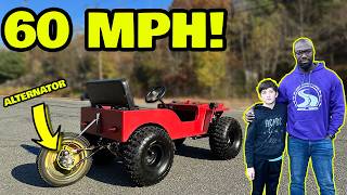 I Built a free energy Alternator Powered Car for my Stepson, His Mom Hates it.