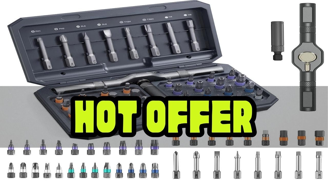 ORIA 42 in 1 Magnetic Screwdriver Set DIY Ratchet Screwdriver Set Multi Bit Drive Set with Detachab