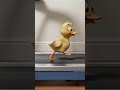 The Duckling’s Treadmill Chaos #ViralShort #FunnyAnimation #PixarStyle #CuteAnimals #TreadmillFail