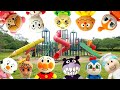 アンパンマン!おもちゃ アニメ☆すべり台がたくさんある公園でかくれんぼ♡みんな、どこにいるのかな? Hide and Seek in the park 【slide】