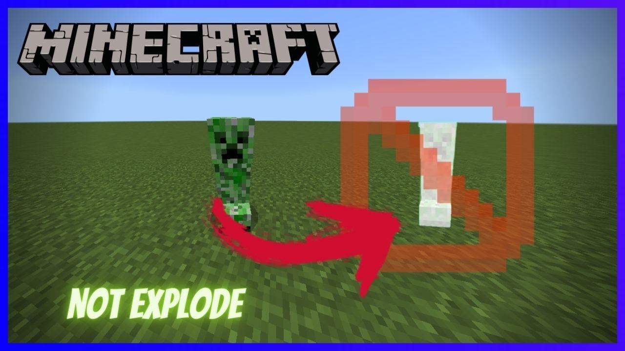 Minecraft How To Make The Creeper Not Explode With Commands Youtube 