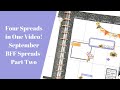 Plan with Me- FOUR Spreads in ONE Video- September Patreon Part Two