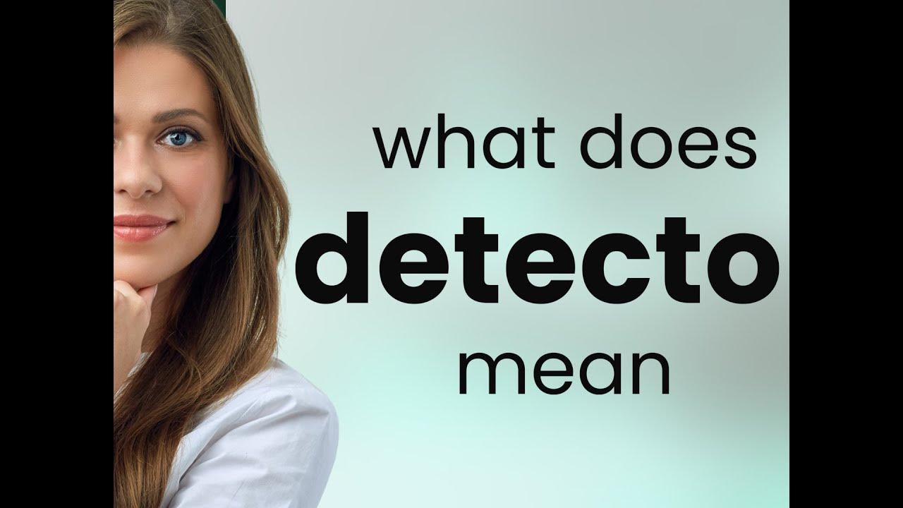 Detector • what is DETECTOR definition YouTube