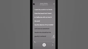 Sweater Weather - The Neighbourhood (Sped up lyrics) @omglyrics on tiktok [ app: Tiktok] Godbless💓