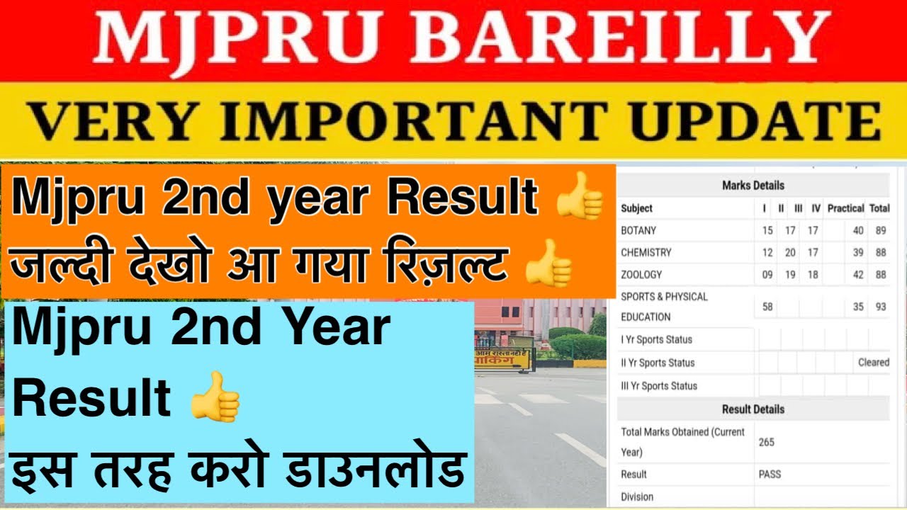Mjpru 2nd year kaise dekhen | how to check mjpru result 2022 | mjpru result out