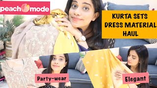 PARTY-WEAR & EVERYDAY SALWAR SUIT MATERIAL | Peach🍑Mode Haul | Sana K screenshot 1