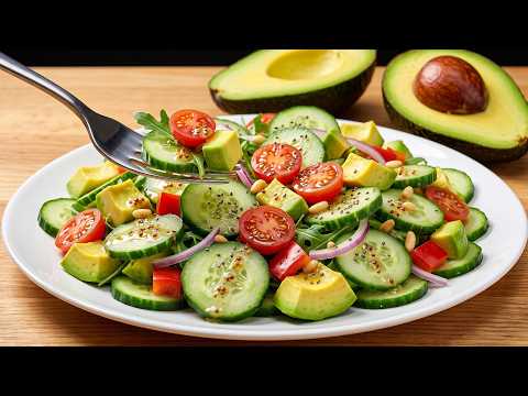 Few People Know This Salad! Delicious Avocado & Cucumber Recipe in 5 Minutes!