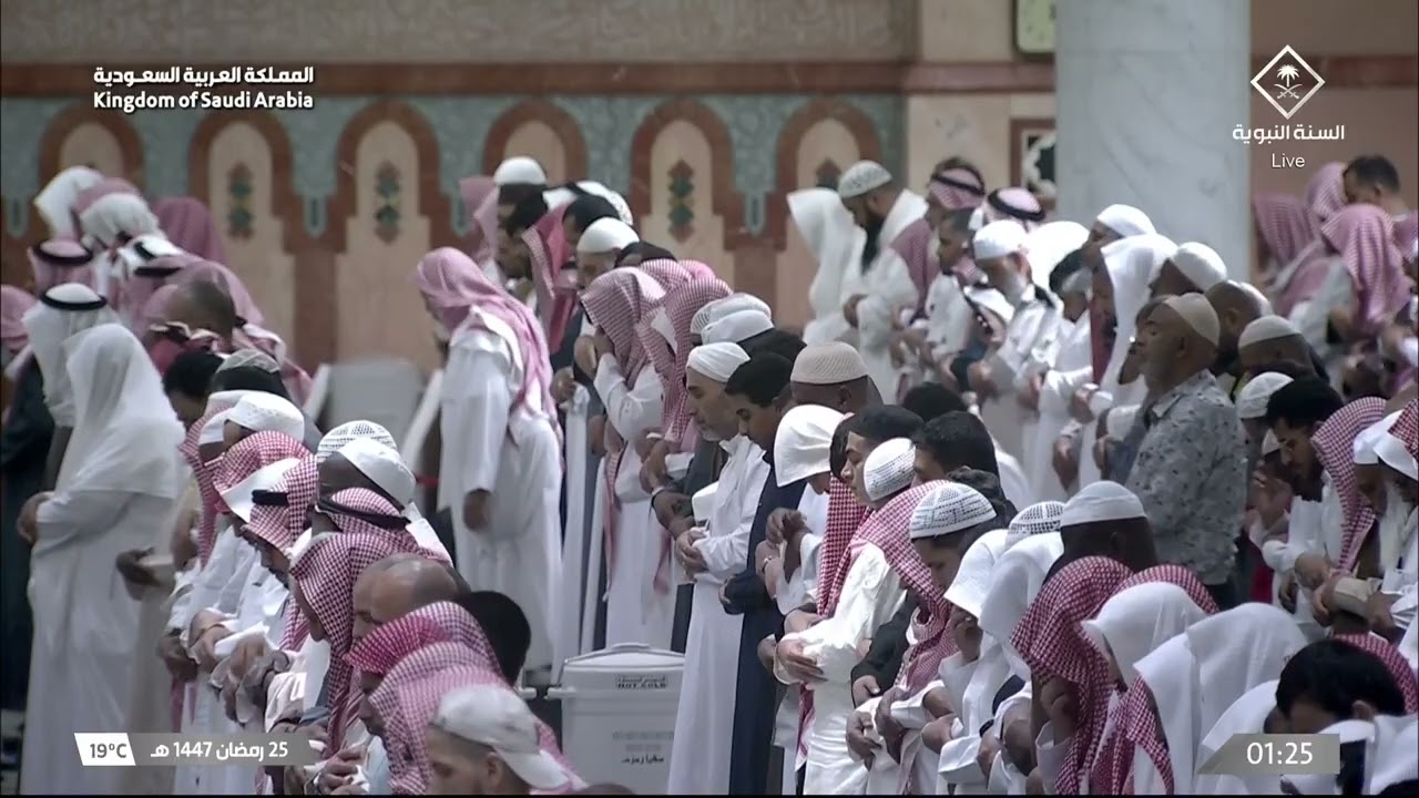 صلاة التهجد للشيخ أحمد الحذيفي ليلة 25 رمضان 1447هـ - التسليمة الثالثة والرابعة