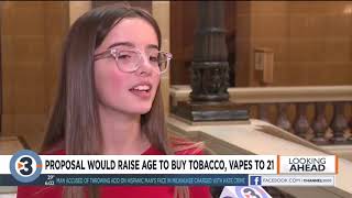 Proposal would raise minimum age to buy tobacco, e-cigarettes, vapes from 18 to 21