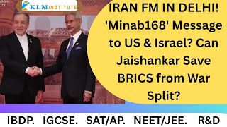 Iran FM Araghchi in Delhi for BRICS 2026: The Minab168 Symbol &amp; The Battle for BRICS Unity