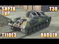 SHPTK TVP T30 T110E3 BADGER World of Tanks Blitz Gameplay 
