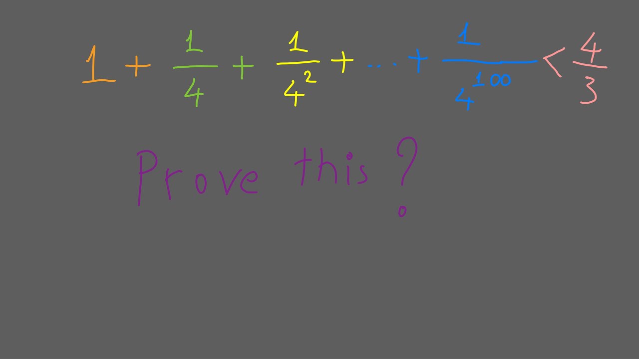 Which Math Subject Involves Proving Numbers Proving Numbers Of Sequence Is Smaller Than {4}:{3} - YouTube