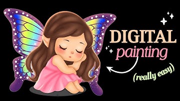 ✨ Cute Fairy Digital Painting Tutorial | Easy Step-by-Step Art for Beginners! 🎨💖