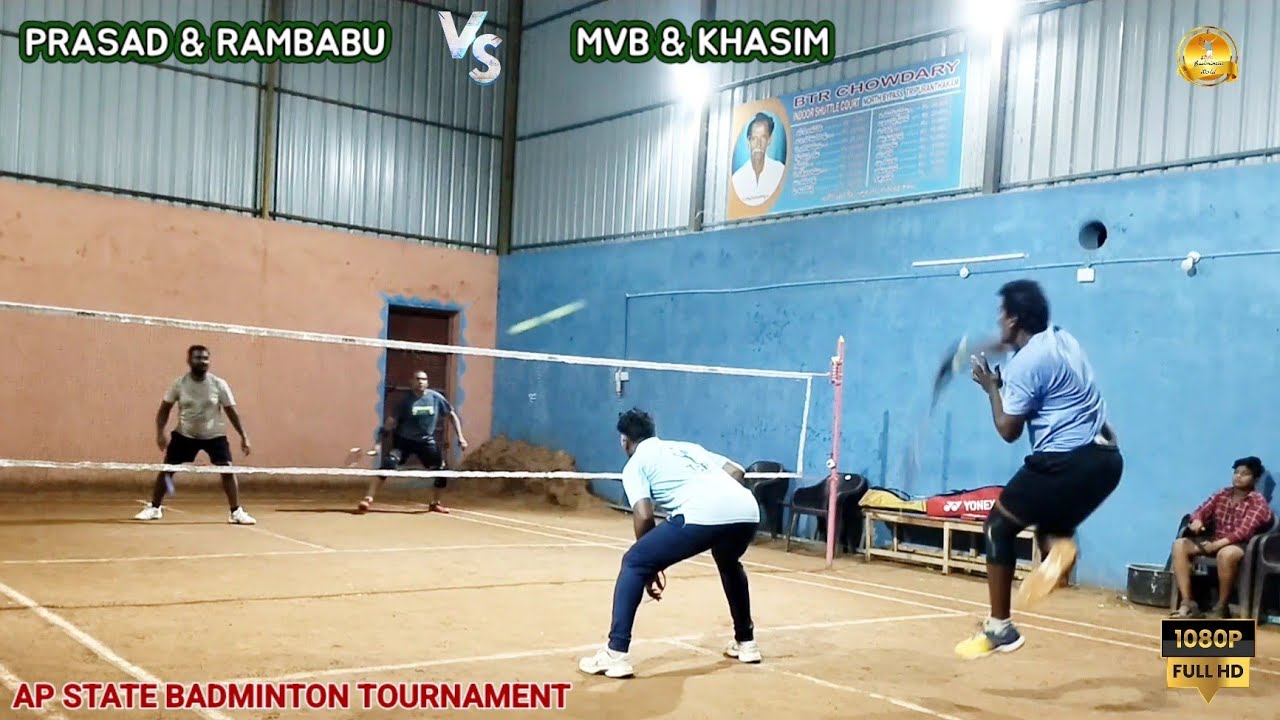 AP State Badminton Tournament | MVB & Khasim Vs Rambabu & Prasad | Full Game | Live Score 