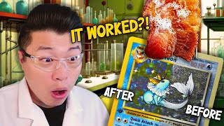 Repairing Pokemon Card Scratches w/ Bacon Fat?! Car Polish? Lotion? Let’s Experiment! screenshot 5