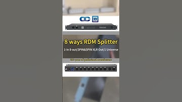 -- RDM Splitter/Booster with 8 channels -- #rdm #rdmsplitter #rdmbooster #stagelighting #stagelight