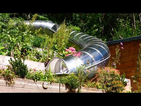 Dad Buys World's Biggest Slide For Back Garden