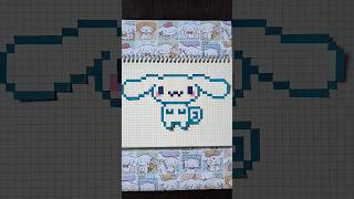 Most Requested CINNAMOROLL Pixel Art 💙🩷 #cute #shorts #fyp #kawaii #pixelartideas #drawing