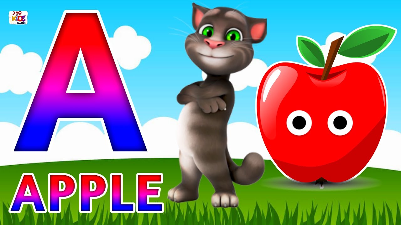 Phonics Song 2 with TWO Words in 3D - A For Apple🍎🍏- ABC Alphabet Songs with Sounds for Children's