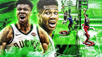 99 GIANNIS ANTETOKOUNMPO BUILD at POINT GUARD is UNSTOPPABLE on NBA 2K20! CRAZY CONTACT DUNKS!