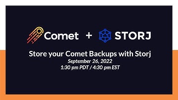 Store your Comet Backups with Storj.io