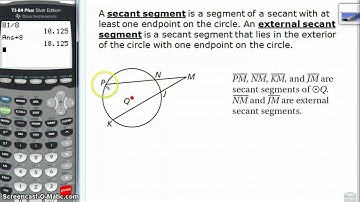 Segment Relationships in Circles