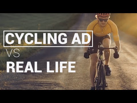 Cycling Ad vs Real Life