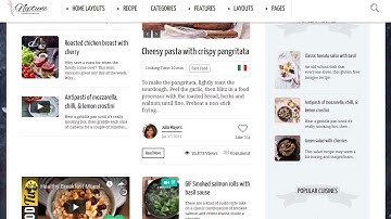 Neptune - Theme for Food Recipe Bloggers and Chefs