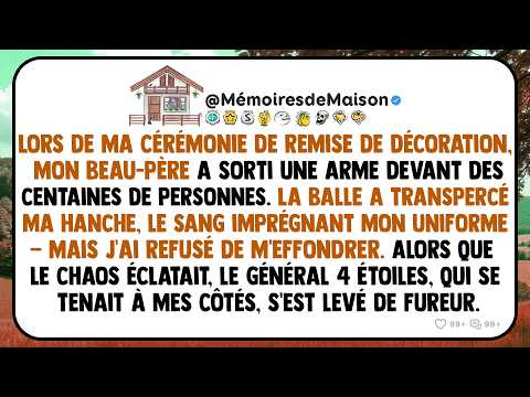 Lors de ma cérémonie de remise de décoration, mon beau-père a sorti une arme devant des centaines...