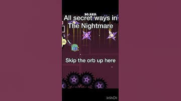 The Nightmare all secret ways/swag routes! (Free demon?) #geometrydash #gd #shorts