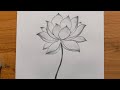Lotus drawing step by step easy drawing tutorial 