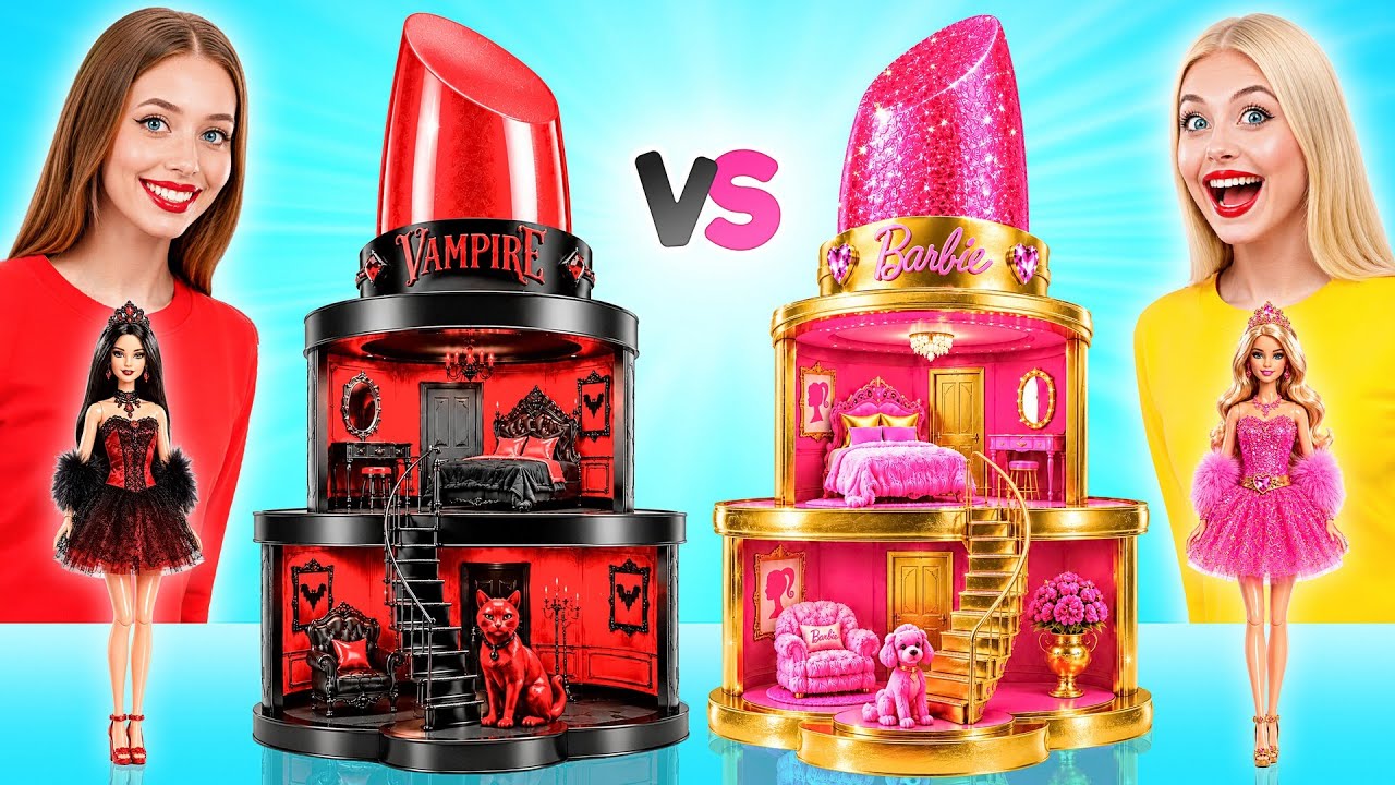 We Build Amazing Doll House Barbie VS Vampire Challenge | Crazy Prank Ideas by Multi DO Girls