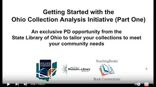 Getting Started with the Ohio Collection Analysis Initiative (Part One)