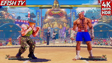 Guile vs Sagat (Hardest AI) - Street Fighter V