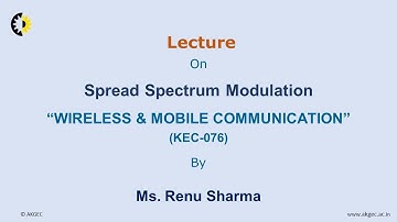 WIRELESS & MOBILE COMMUNICATION LECTURE 11 