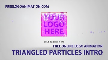 Triangle Particles Wipe Logo Animation: Create online!