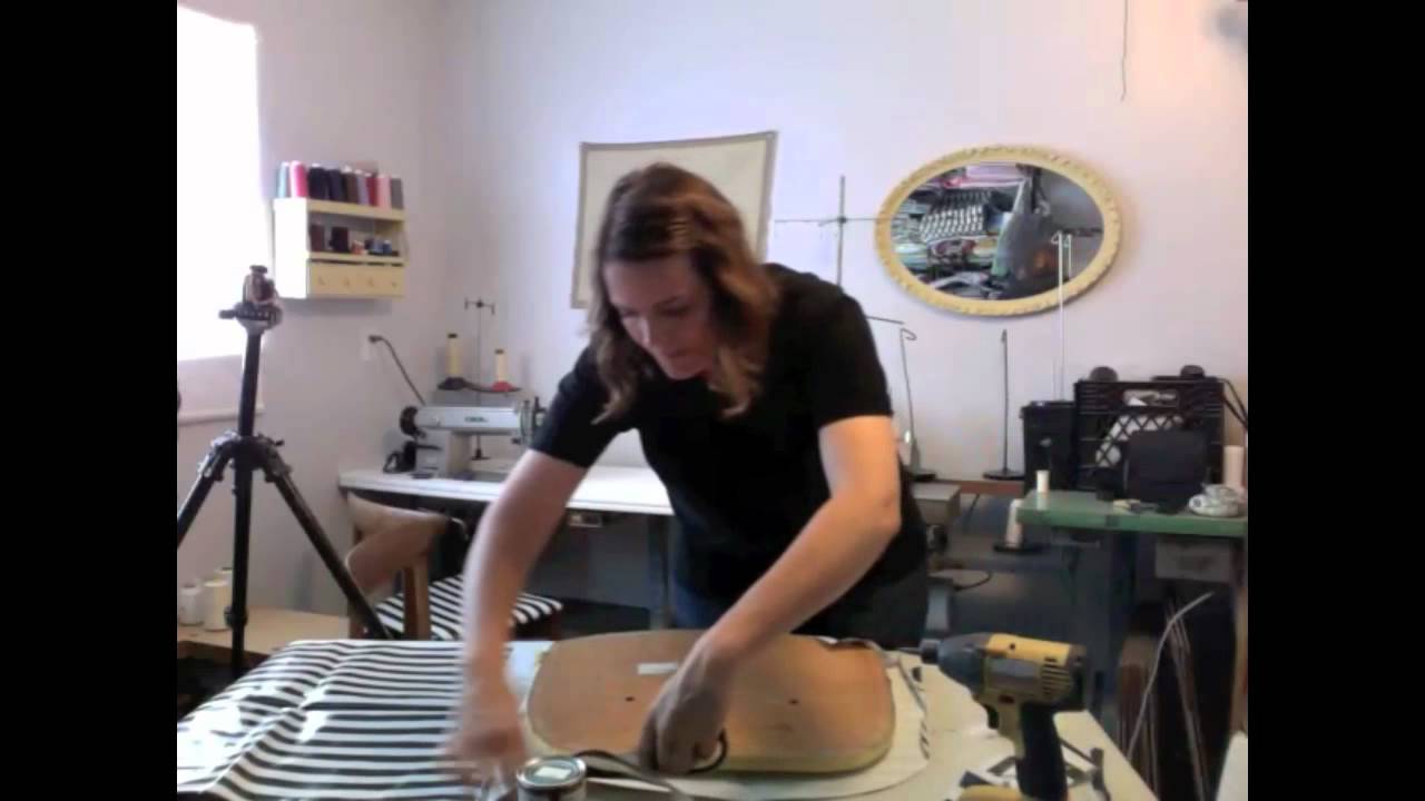 How to Recover a Chair Seat - YouTube