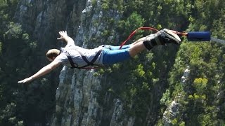 تغطية لقفزة الأخ رامي من اعلى جسر في الجاردن روت بجنوب أفريقيا | Bungee Jumping in Garden Route
