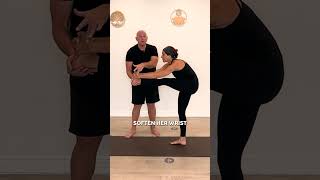 Best way to RELAX into Standing Head to Knee Pose 🙏 | A Hot Yoga Tutorial #shorts