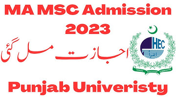 Good News MA MSc Admissions 2023 Private Allow HEC MA MSc Unbanned News