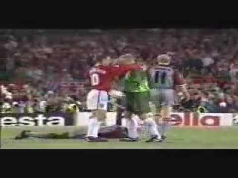The Final 3 Mins- Man United v Bayern Munich 1999- Rare Pitch Side Footage- Champions League Final