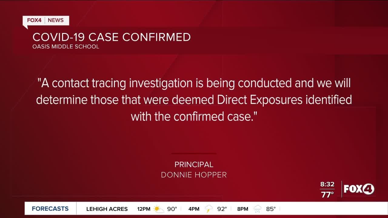 One person test positive for COVID-19 Oasis Middle School