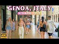 Genoa italy street walk   walking tour in 4k with caption