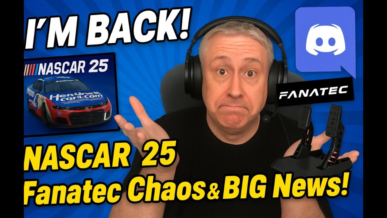 Я вернулся. Столько всего произошло. Nascar 25. Discord. 3D-печать. Gridfinder. Fanatec подвел.