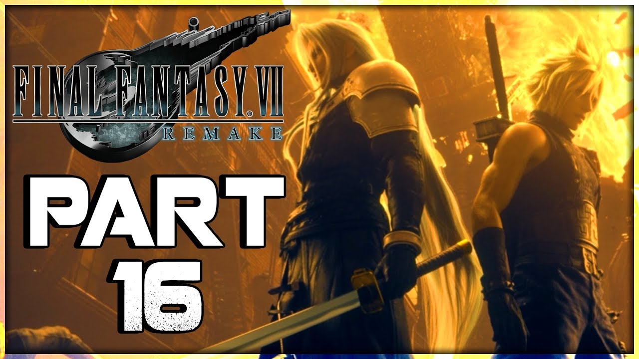 Final Fantasy VII Remake Walkthrough PART 16 - Shinra Building (PS4 PRO 1440p)
