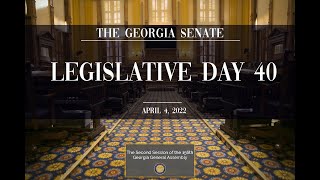 Georgia Senate 2022 - Day 40 Afternoon Part 5